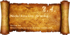 Nedelkovics Aranka névjegykártya